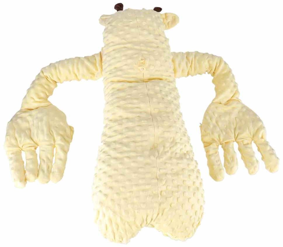 Pliušinė pagalvė su tapšnojimo funkcija, geltona, 60 cm