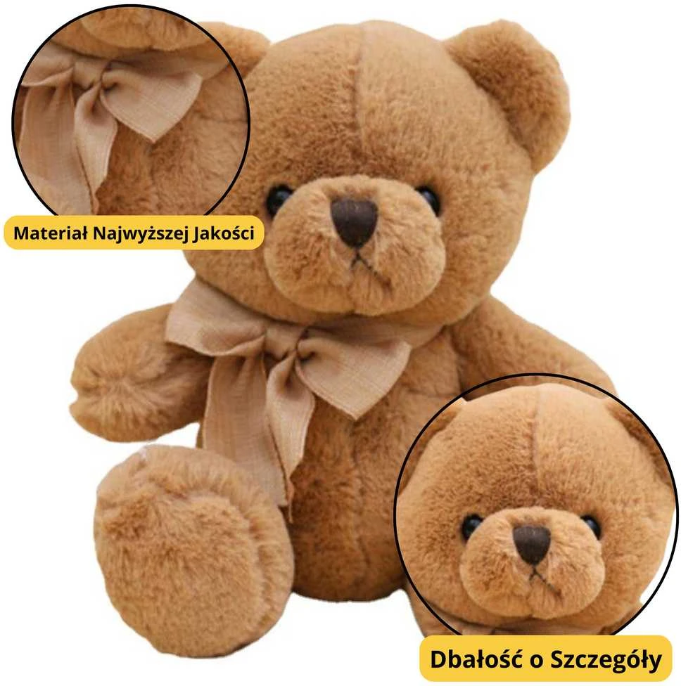 Lean Toys Pliušinis meškinas, 40 cm, rudas