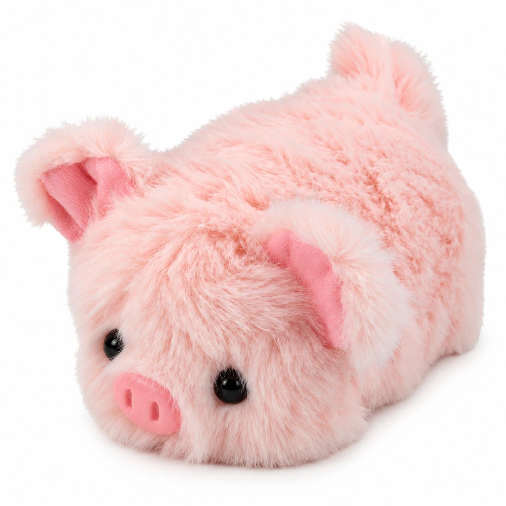 Lean Toys Pliušinis žaislas kiaulė, rožinis, 16 × 10 × 8 cm