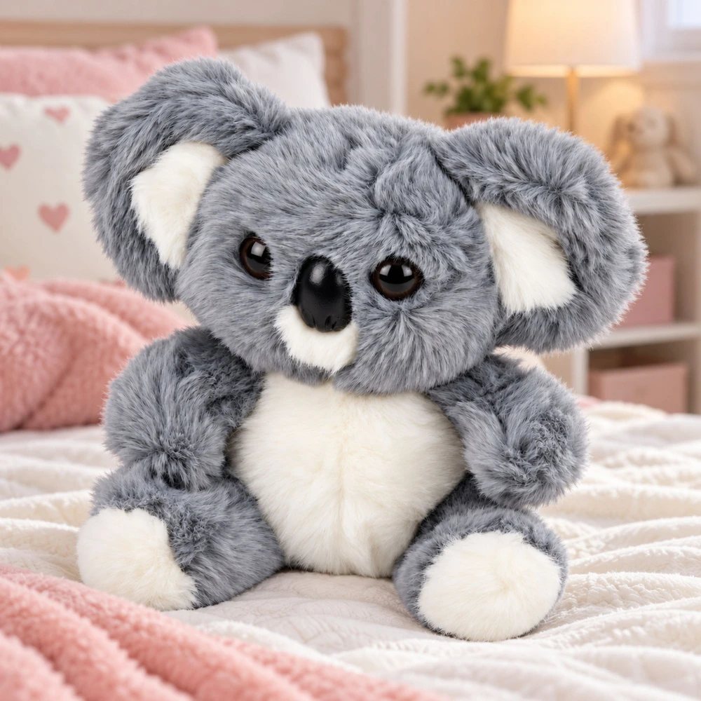 Lean Toys Pliušinis meškiukas Koala Maskotas Apkabinimui Minkštas Kamuolys 23 cm