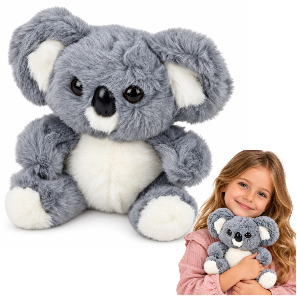 Lean Toys Pliušinis meškiukas Koala Maskotas Apkabinimui Minkštas Kamuolys 23 cm