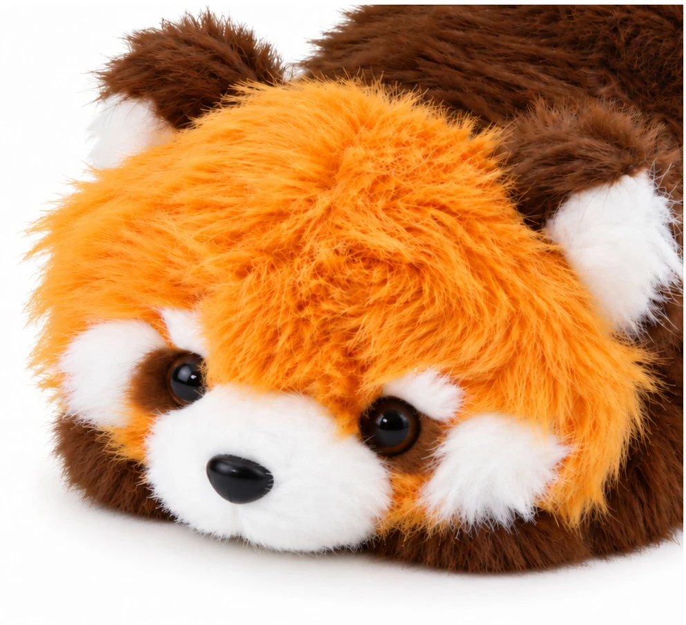 Lean Toys Pliušinis žaislas raudonoji panda, rusvai raudonas, 16 × 10 × 8 cm