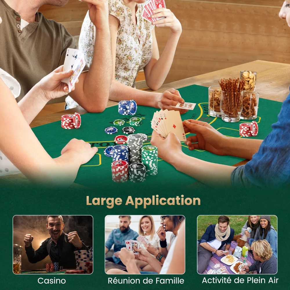 Poker žetonų rinkinys juodas 300 vnt.