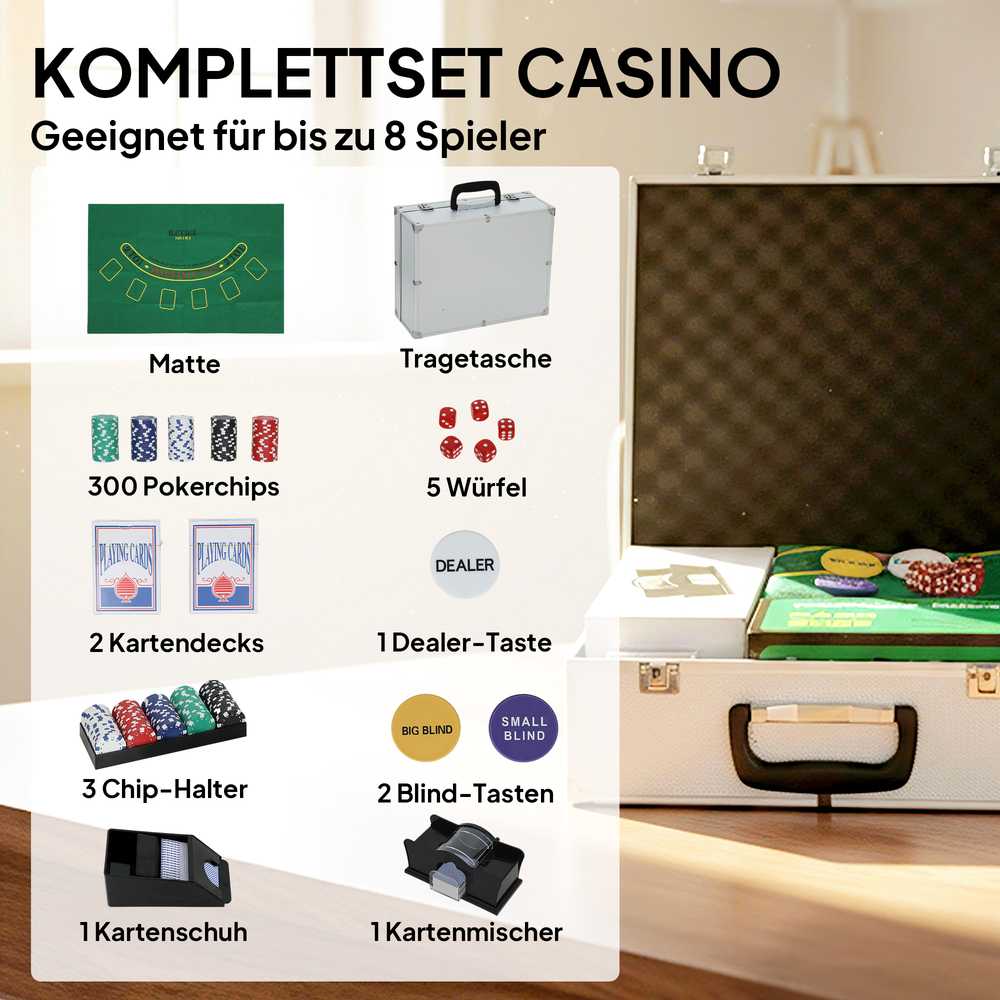 Pokerio rinkinys 300 vnt.