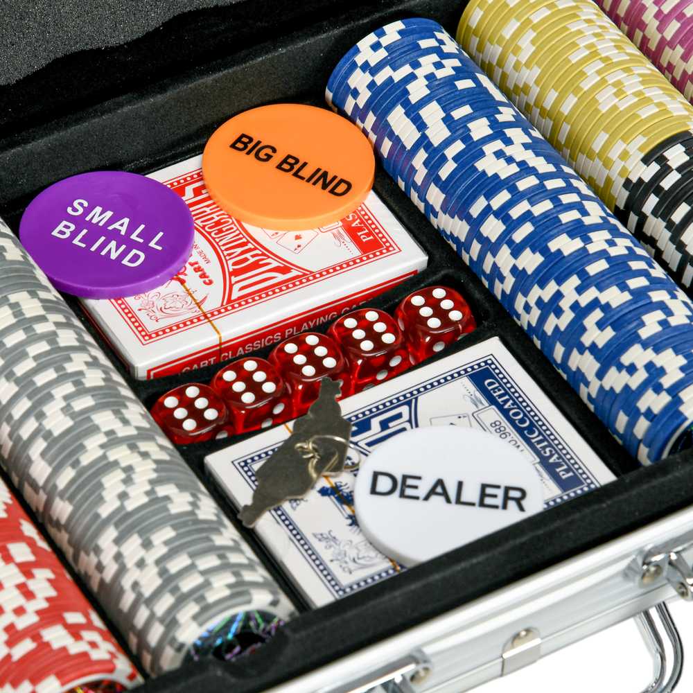 Pokerio rinkinys, 56x23,5x6,5 cm, sidabro spalvos