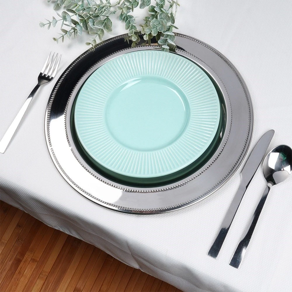 Home Styling Collection Dekoratyvinė lėkštė plienas sidabras