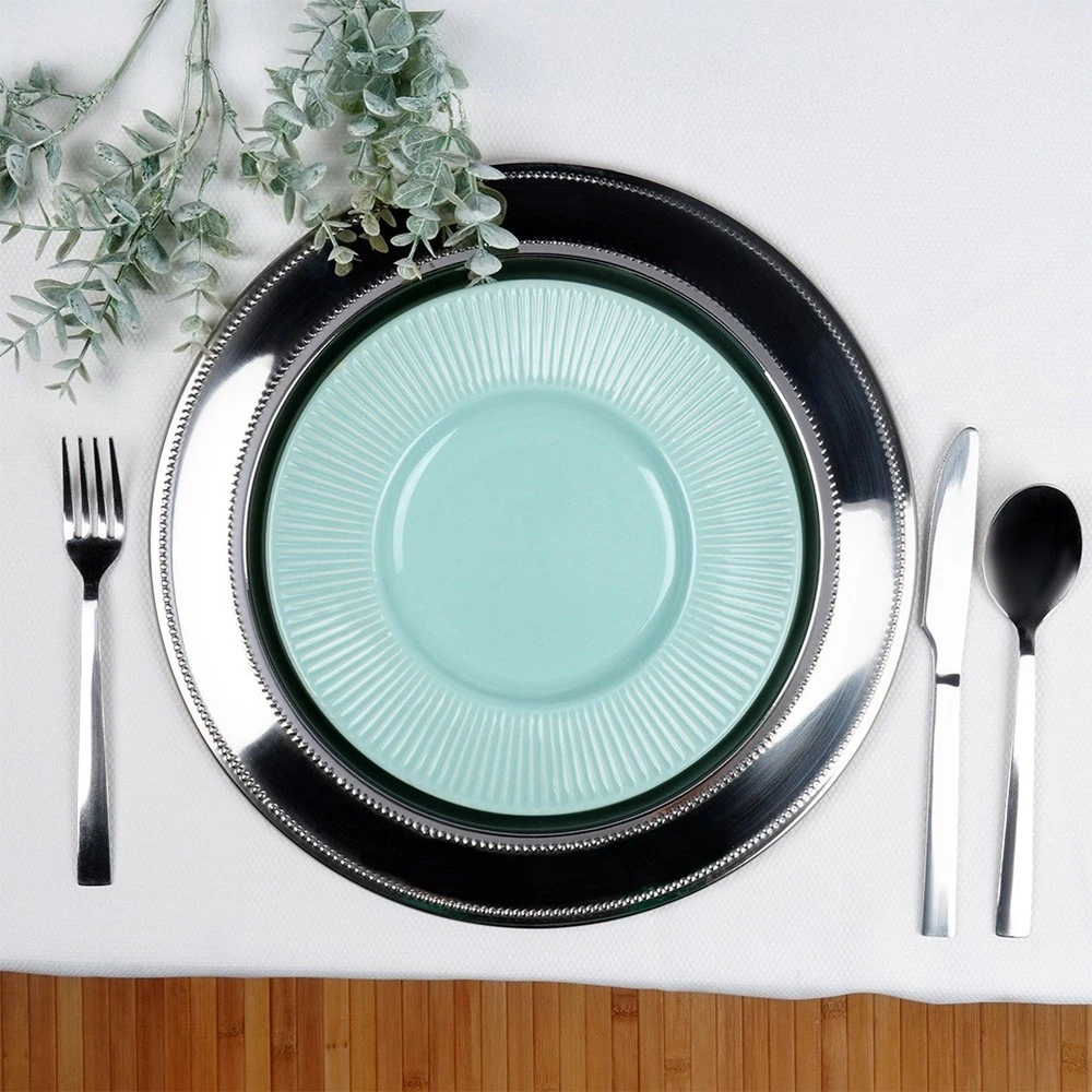 Home Styling Collection Dekoratyvinė lėkštė plienas sidabras