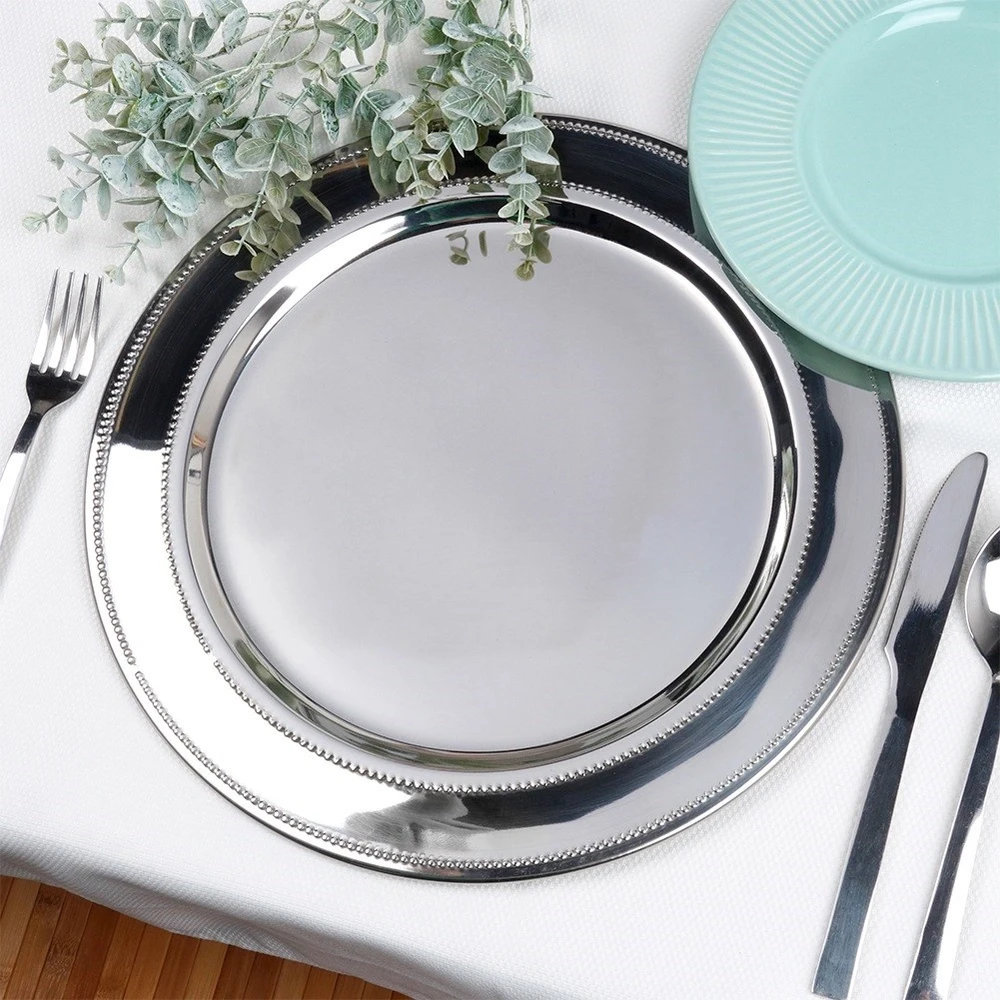 Home Styling Collection Dekoratyvinė lėkštė plienas sidabras