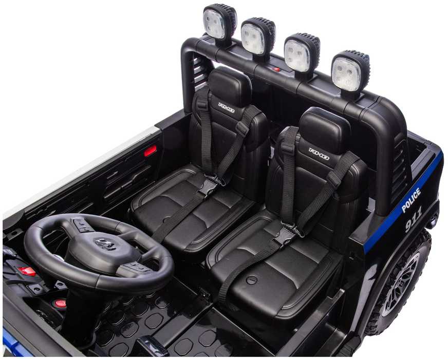 Lean Cars Policijos elektromobilis vaikams RAM ZB629-P, 136x80x71 cm