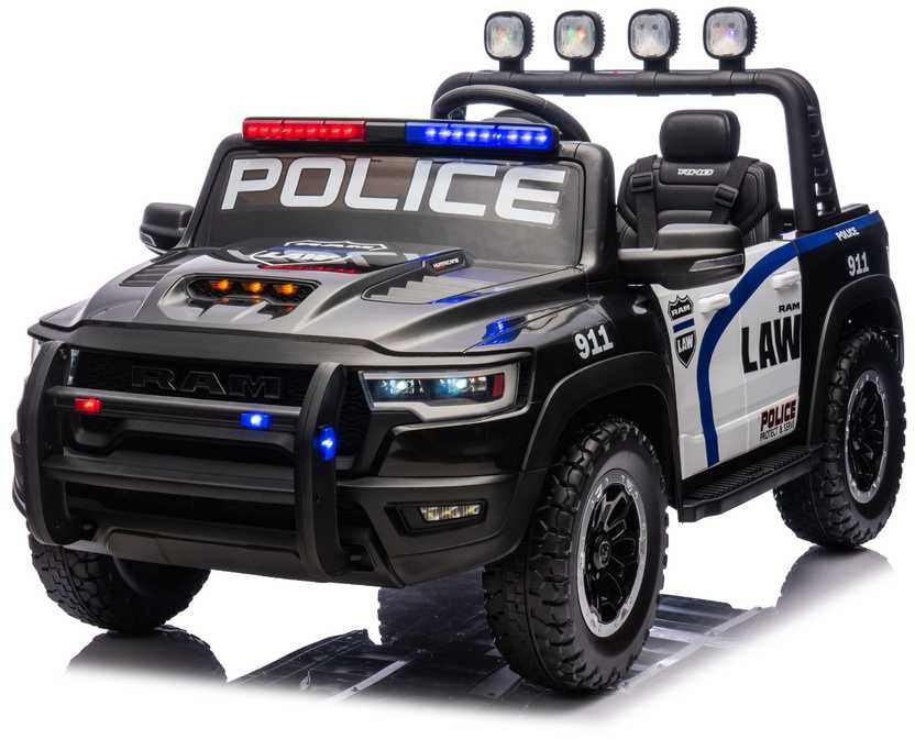 Lean Cars Policijos elektromobilis vaikams RAM ZB629-P, 136x80x71 cm