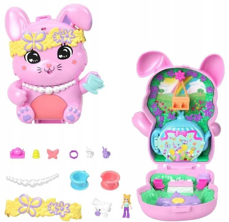 Mattel Polly Pocket triušio arbatėlės rinkinys