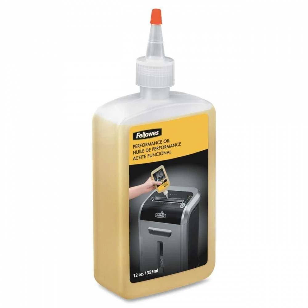 Fellowes | Naudojimo alyva 355 ml | Naudoti su visais Fellowes kryžminio ir mikropjovimo smulkintuvais. Sutepkite smulkintuvą alyva kiekvieną kartą ištuštindami šiukšliadėžę arba bent du kartus per mėnesį. Plastikinis buteliukas su spaudžiamu antgaliu užtikrina visišką padengimą.