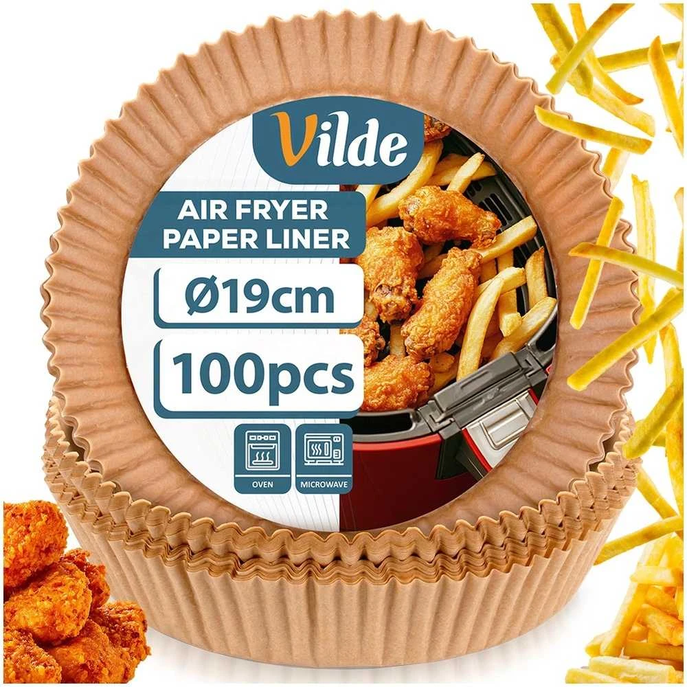 Popieriniai įdėklai gruzdintuvei Vilde, 100 vnt., 19 cm