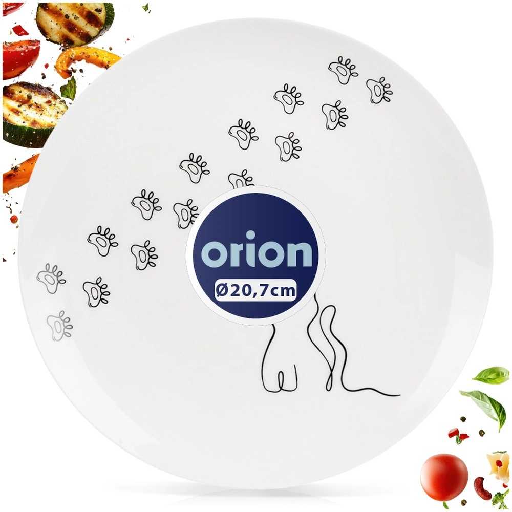 Orion Desertinis lėkštė KOTEK 20,5 cm porcelianinė balta