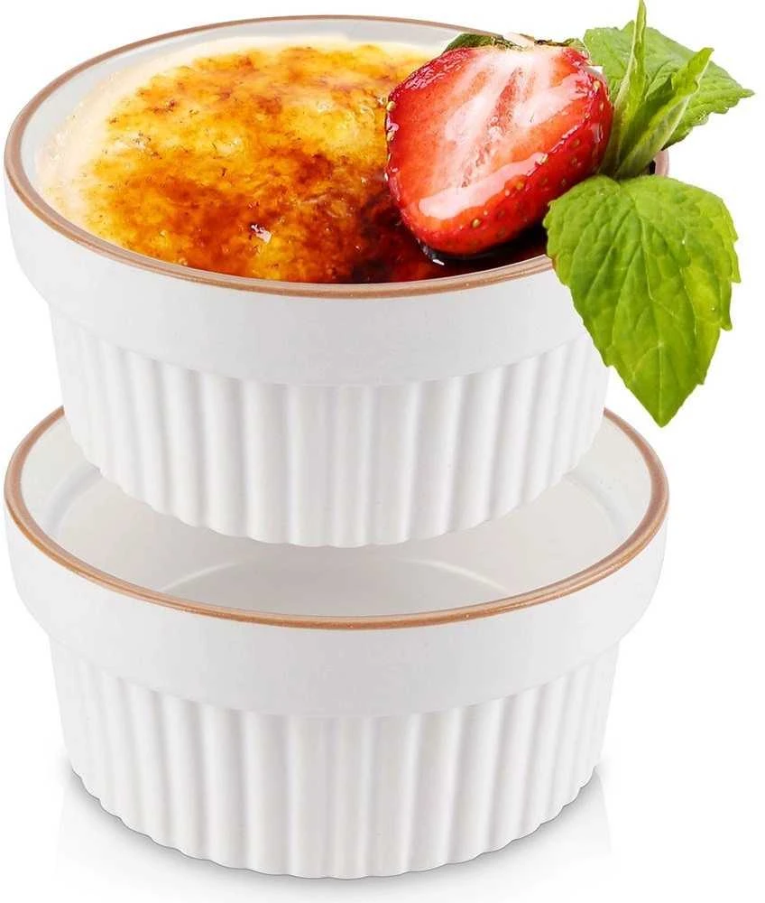 KOOPMAN Ramekins porcelianinė balta 11 cm, 275 ml 2 vnt.