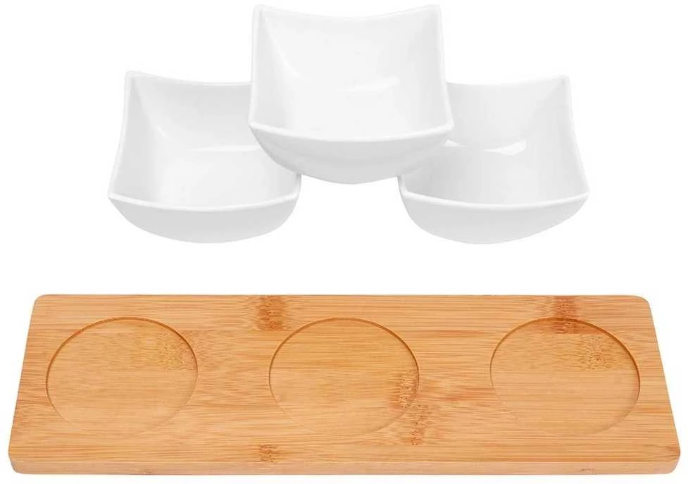Excellent Houseware KOOPMAN RINKINYS INDELIŲ SU PADĖKLIUKU 4DALYS
