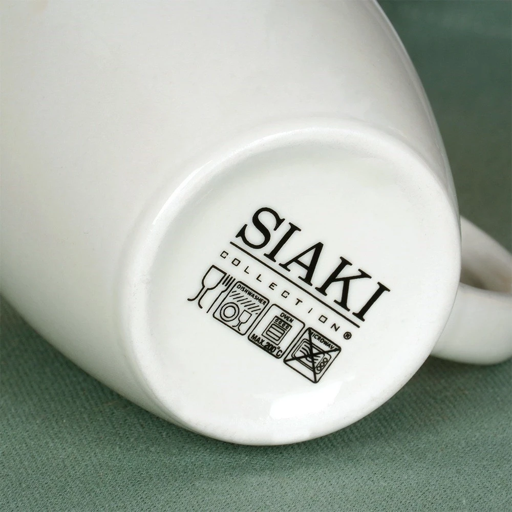 Siaki Collection Porzellanbecher Porzellantasse Trinkbecher Becher Tasse aus Porzellan baltas 200 ml