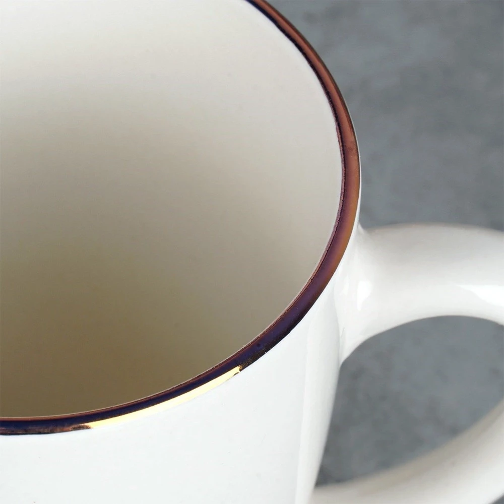 Siaki Collection Porzellanbecher Porzellantasse Trinkbecher Becher Tasse aus Porzellan baltas 200 ml