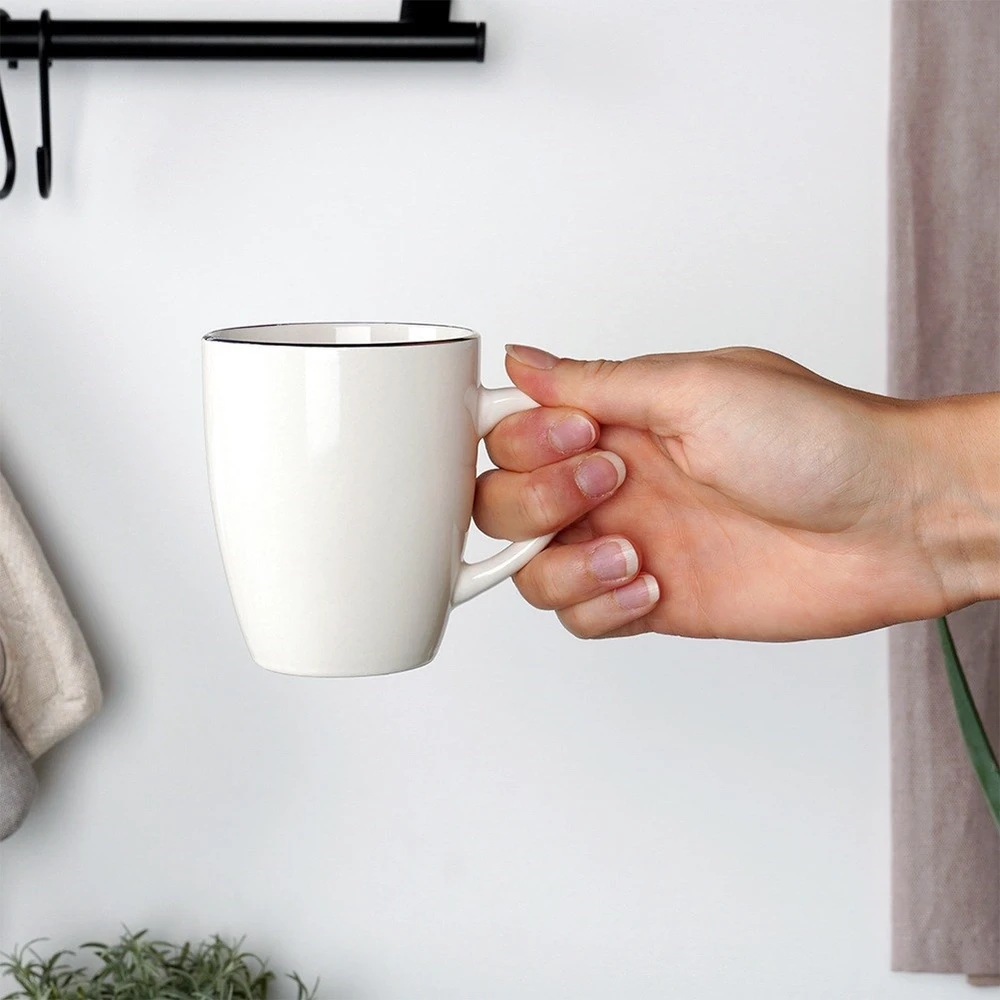 Siaki Collection Porzellanbecher Porzellantasse Trinkbecher Becher Tasse aus Porzellan baltas 200 ml