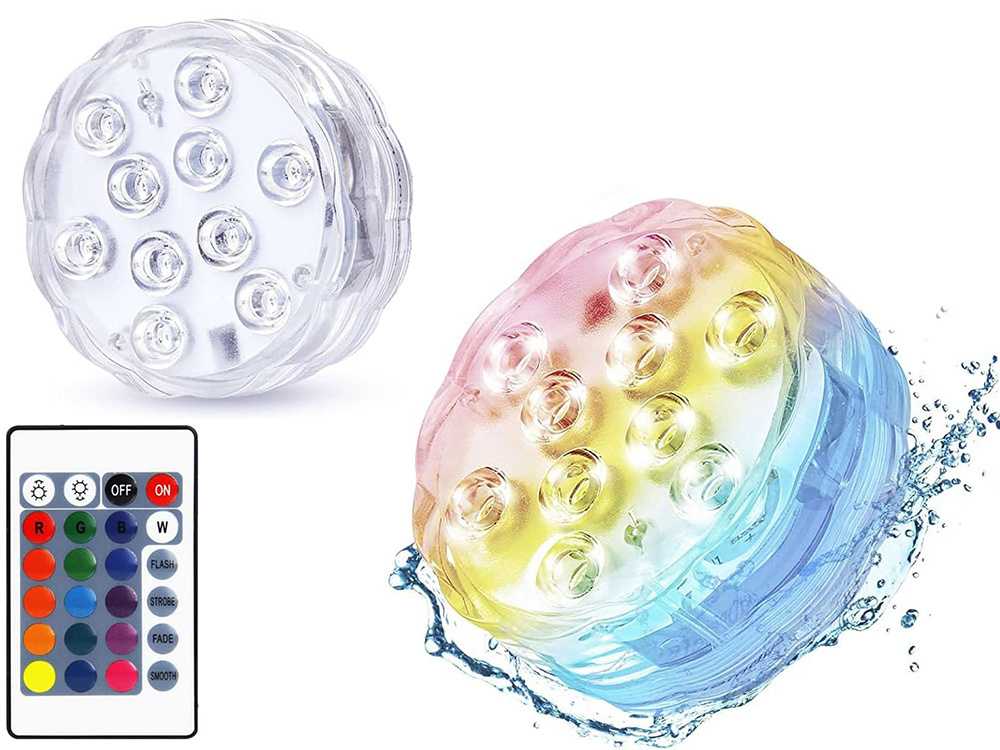 Povandeninis šviestuvas baseinui su 10 LED, RGB, IP68