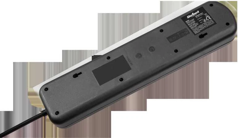 Rebel elektros tinklo ilgintuvas 5 lizdai su jungikliu 1.5m - 1.5mm