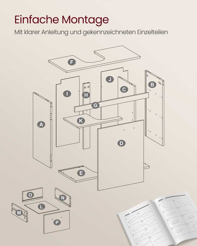 Songmics Praustuvo spintelė 30 × 70 × 64 cm