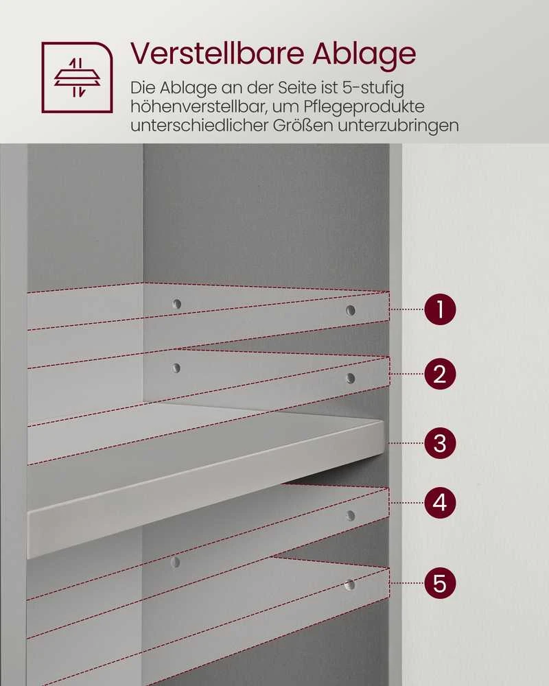 Songmics Vasagle Tualeto reikmenų spintelė 30 x 80 x 64 cm su atvirais skyriais