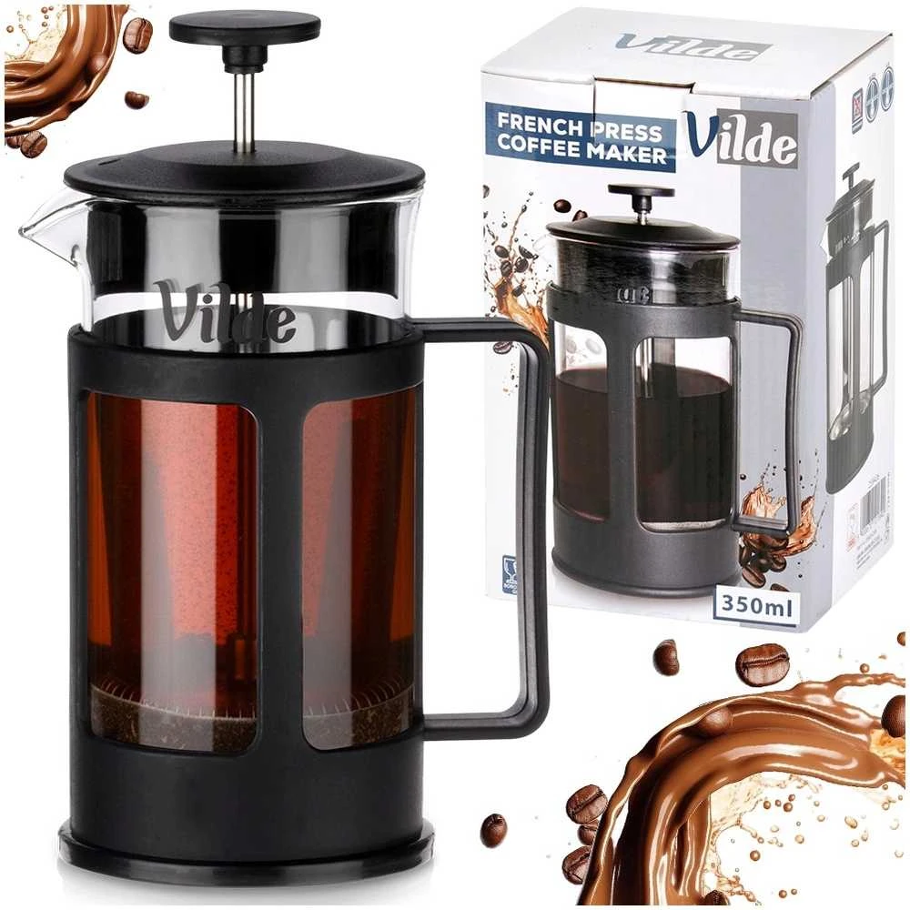 Presinis stiklinis kavos ir arbatos aparatas Vilde 350 ml