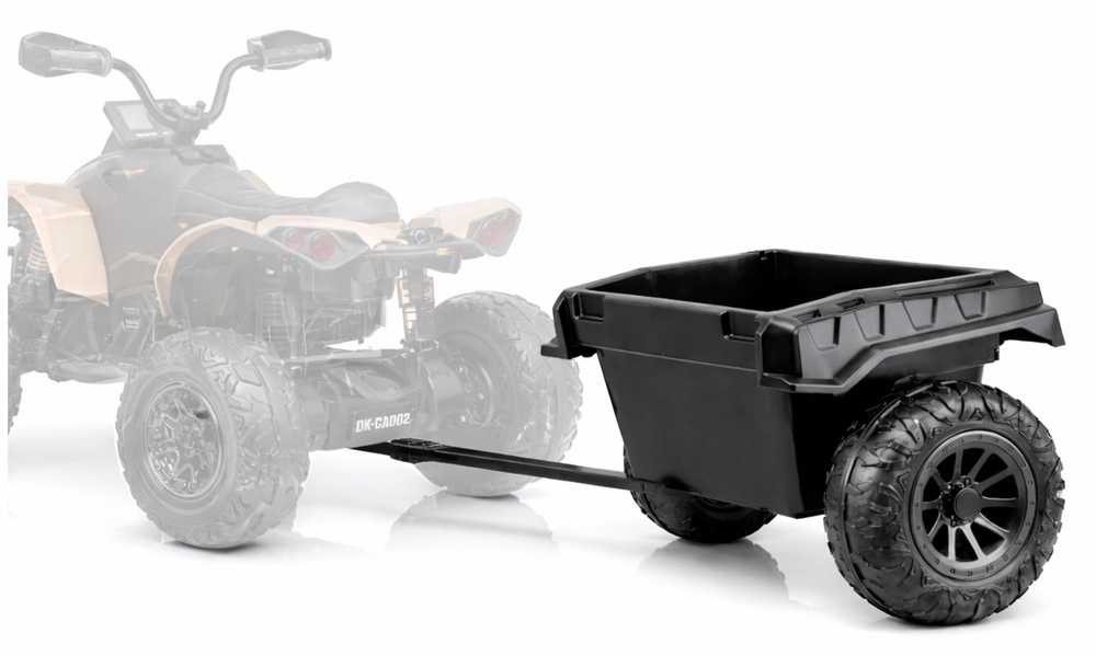 Lean Cars 5988-B Universali priekaba akumuliatorinėms transporto priemonėms, juodos spalvos