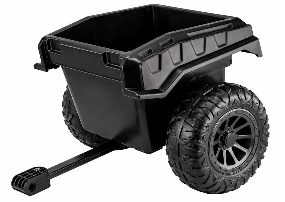Lean Cars 5988-B Universali priekaba akumuliatorinėms transporto priemonėms, juodos spalvos