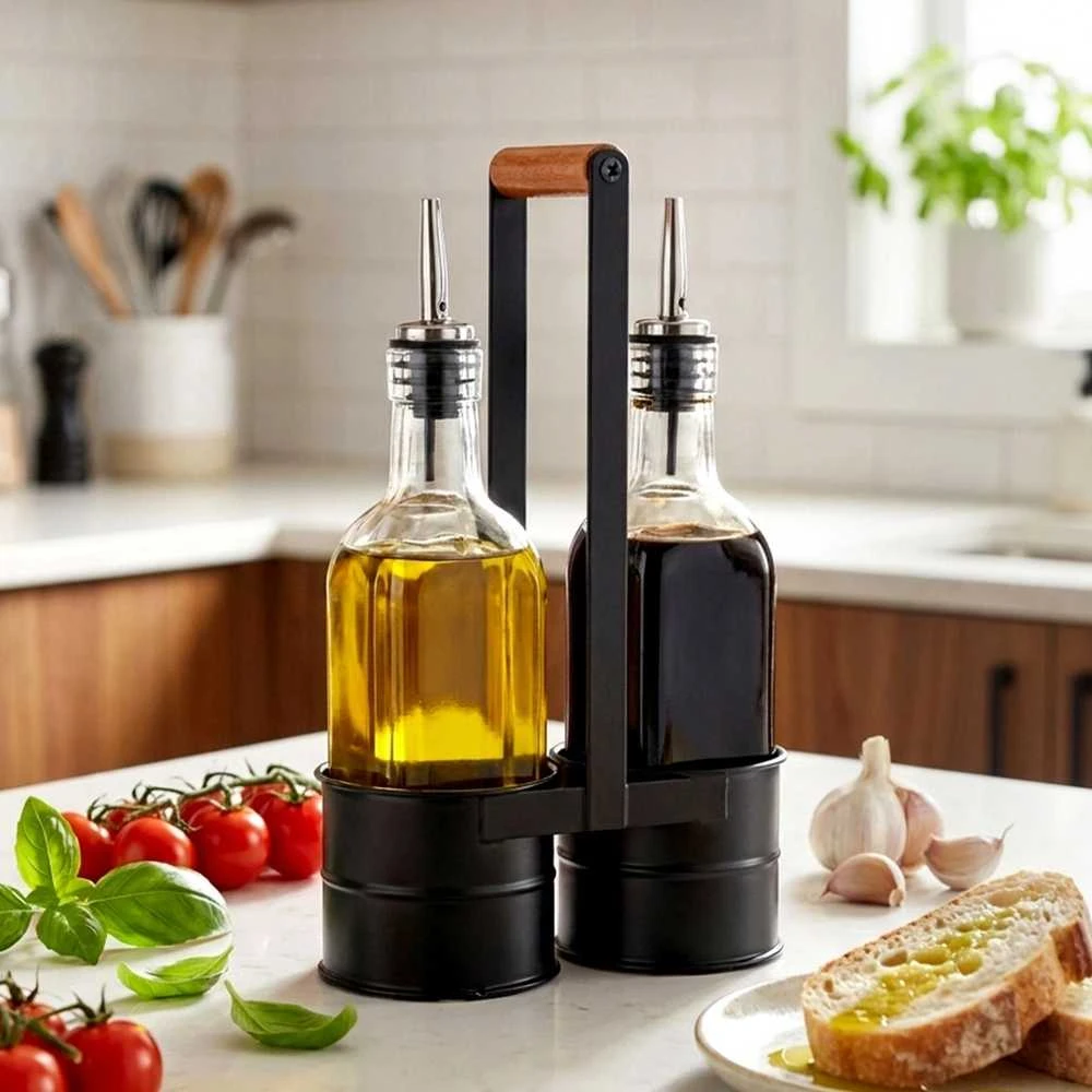 Prieskonių buteliukai su stovu 150 ml 3 vnt.