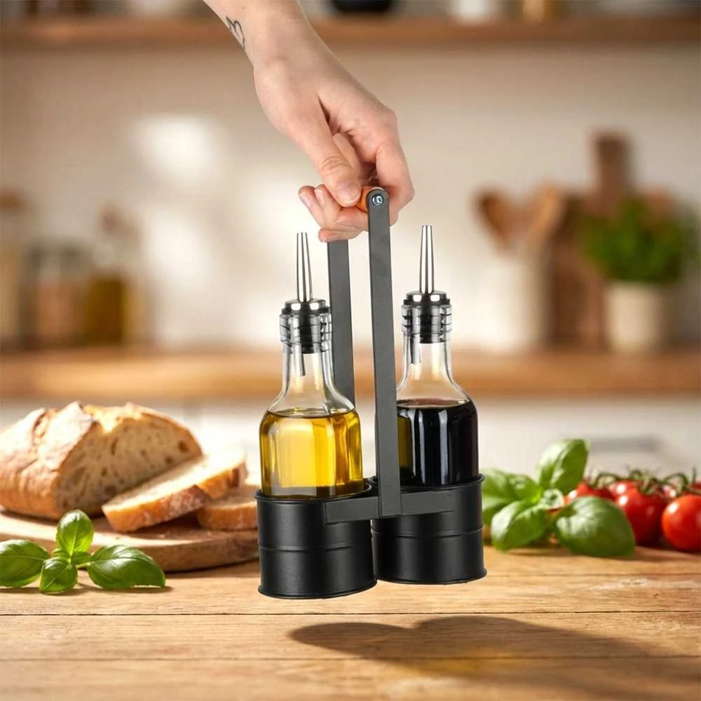 Prieskonių buteliukai su stovu 150 ml 3 vnt.