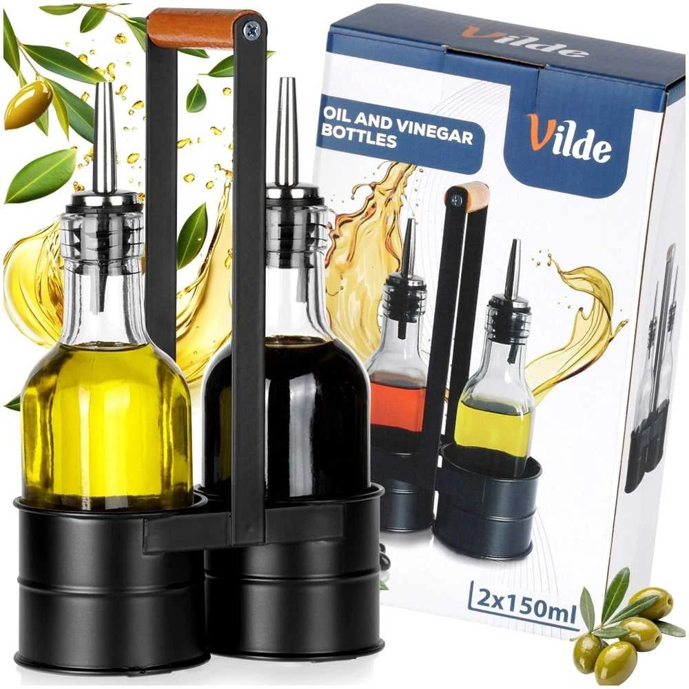 Prieskonių buteliukai su stovu 150 ml 3 vnt.