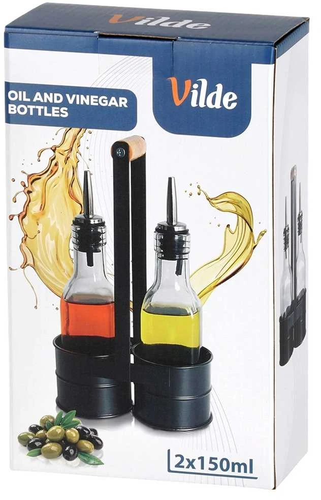 Prieskonių buteliukai su stovu 150 ml 3 vnt.