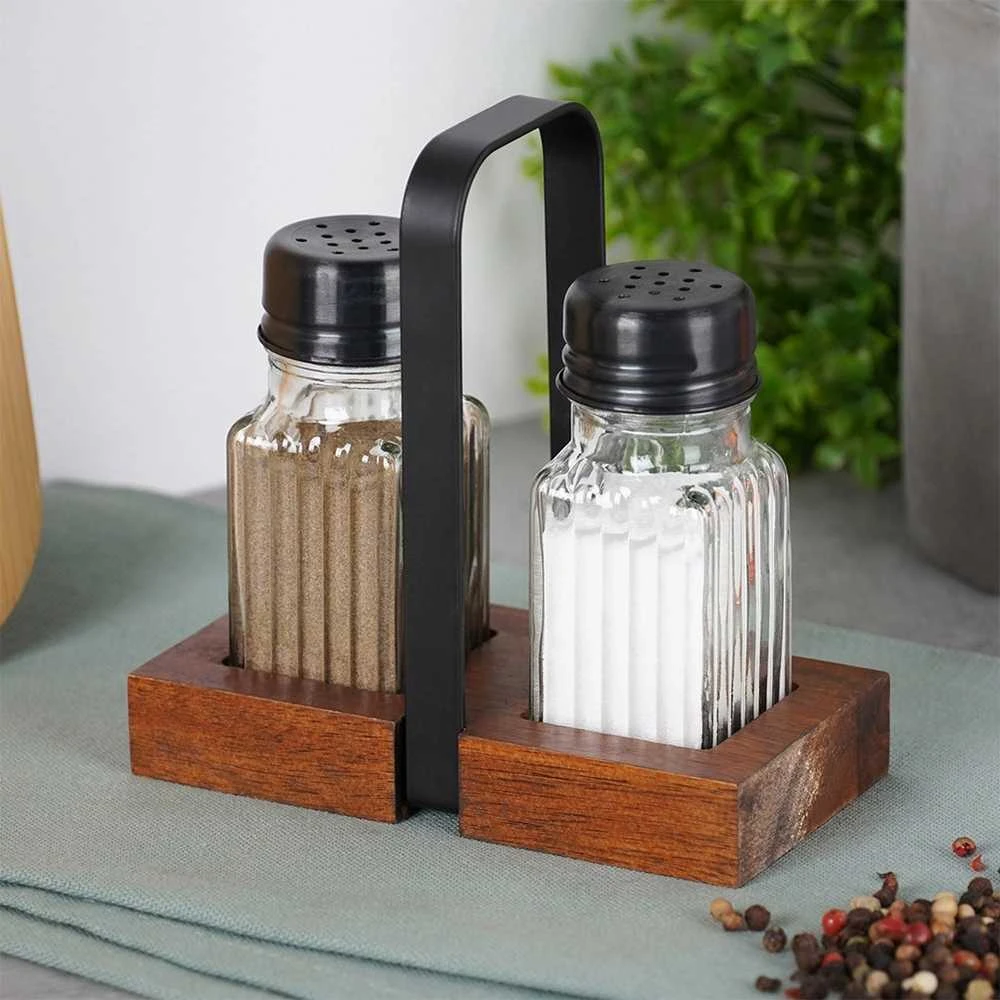 Prieskonių indeliai su stovu Vilde 60 ml