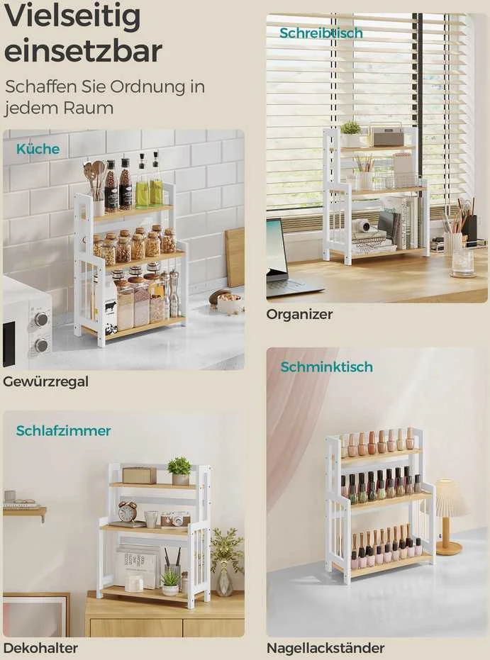 Songmics Prieskonių lentyna 18 x 41 x 53 cm