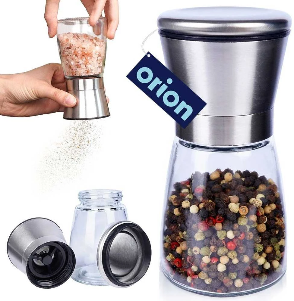 Orion Pipirų ir druskos malūnėlis 13,5 cm Stiklinis, Keraminis Mechanizmas