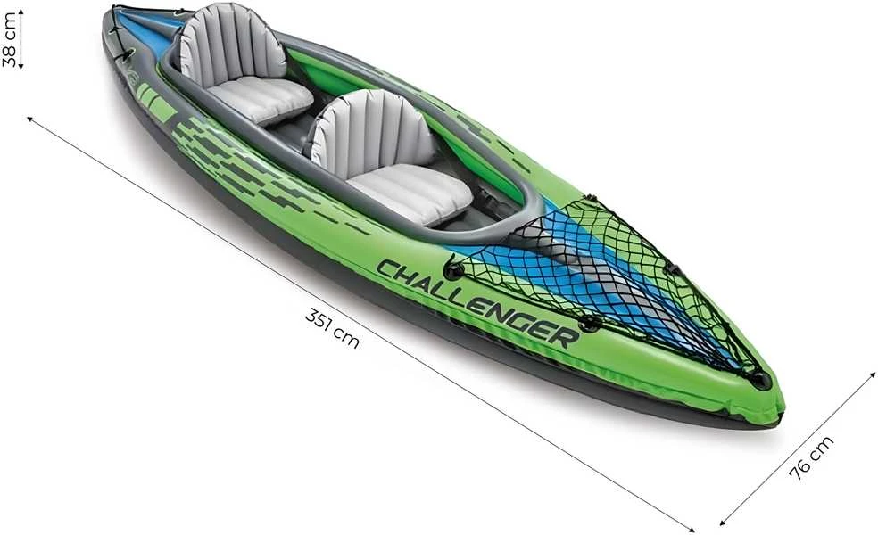 Pripučiama Baidarė (dvivietė) INTEX Challenger K2, Kayak 351x76x38cm