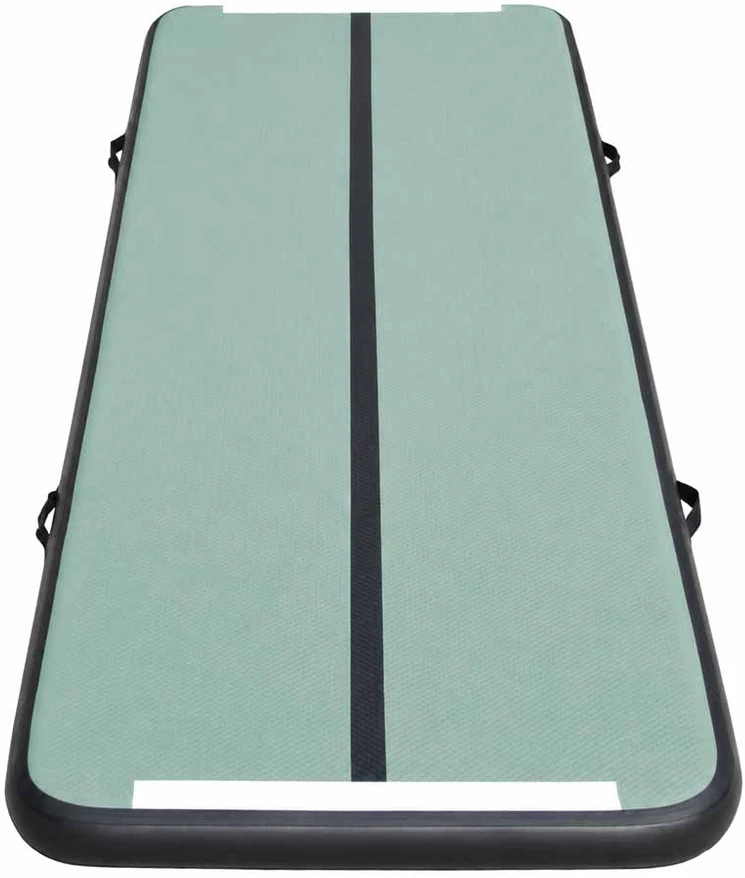 Pripučiama gimnastikos mata „Drop-stitch“, žalia, 300 × 100 × 10 cm