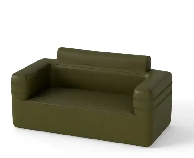 Pripučiama sofa su įkraunamu siurbliu, žalia, 176 x 84 x 81 cm