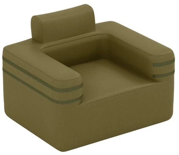 Pripučiama sofa tamsiai žalia