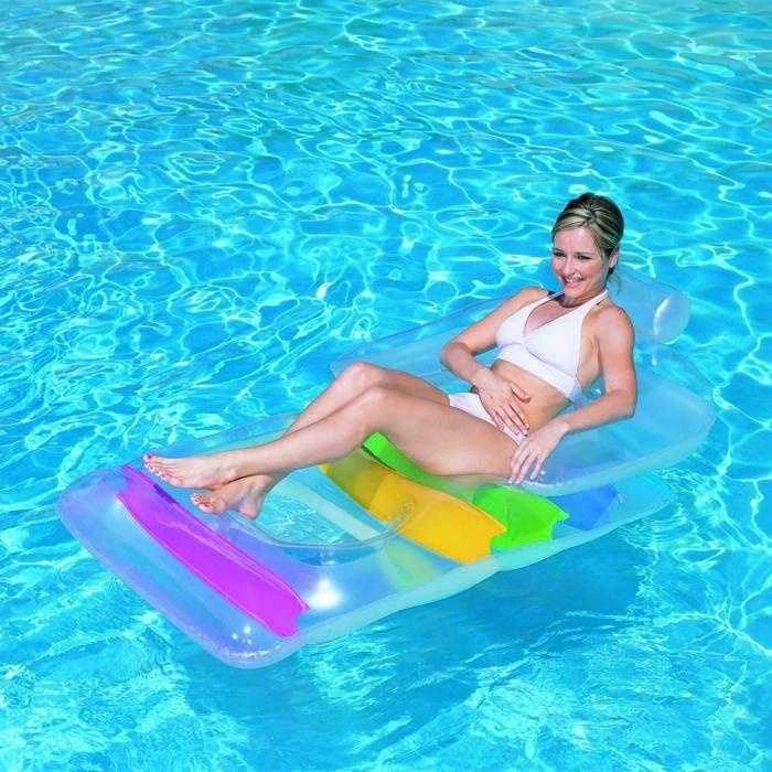 BESTWAY pripučiamas čiužinys su atlošu Kool Lounge, 1.65m x 89cm, 43011