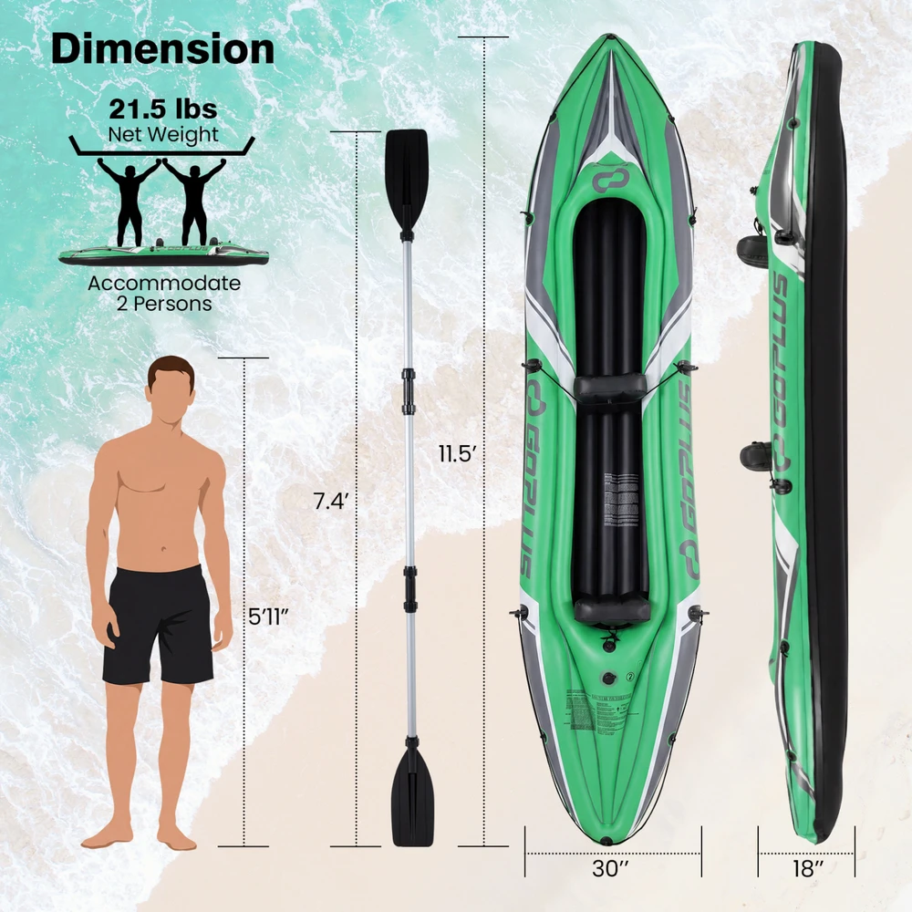 Pripučiamas kajakas 350.5 cm 2 asm.