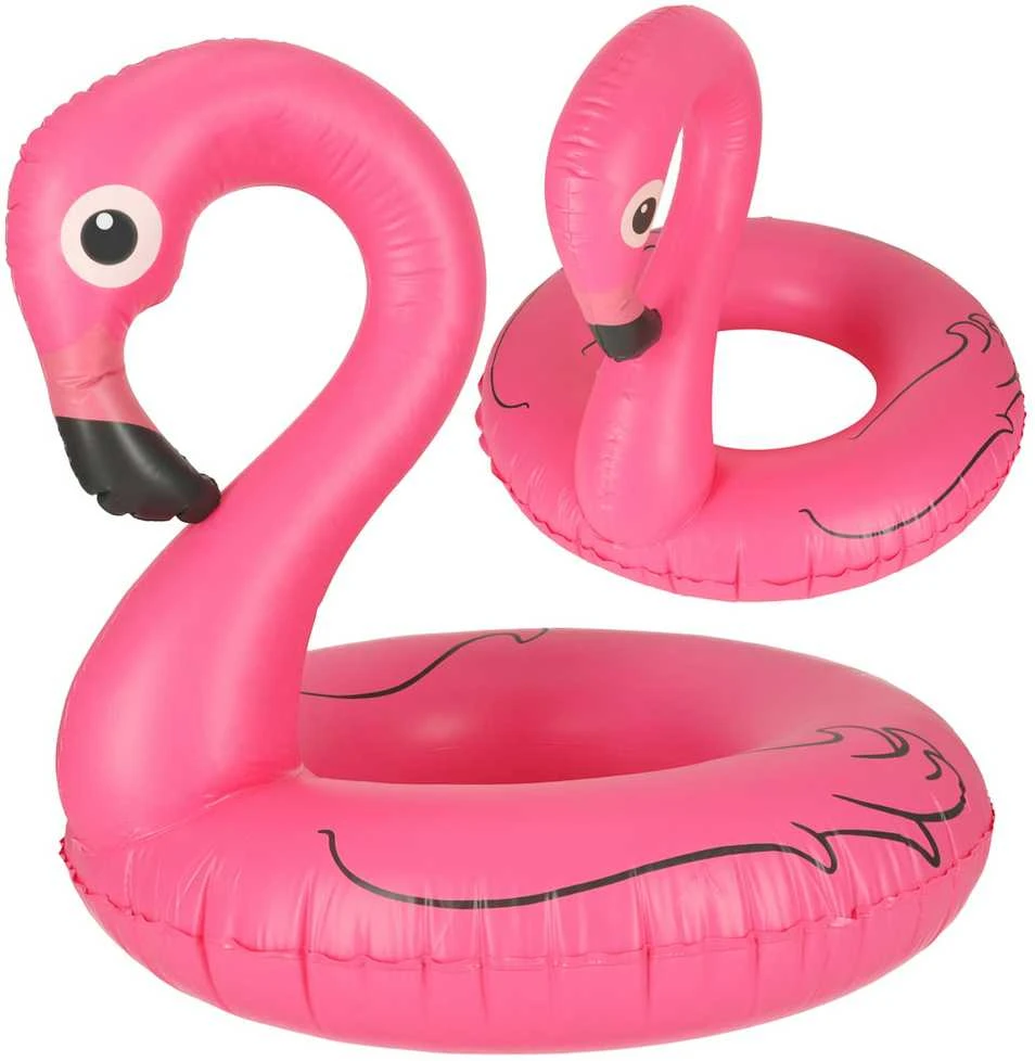 Pripučiamas plaukimo ratas, flamingas, 90cm, rožinė sp.