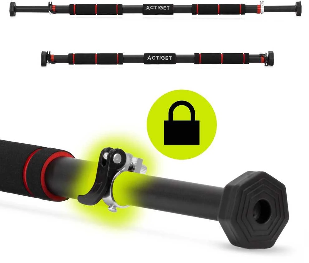 Skersinis prisitrukimams Actiget, 82-130 cm, juodas