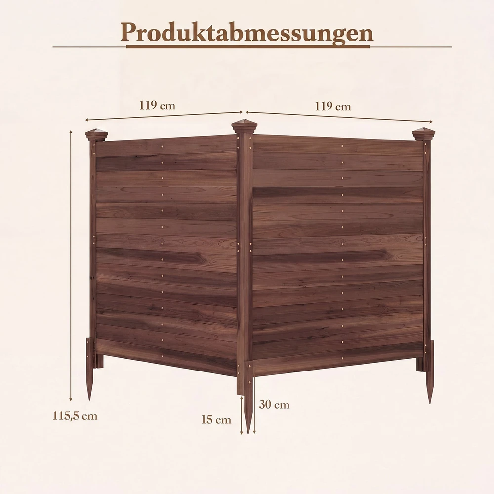 Privatumo tvorelė 119 x 119 cm 2 vnt.