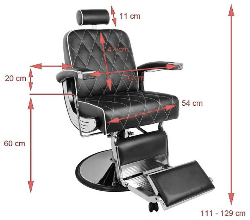 Activeshop Profesionali barberio kėdė Gabbiano Imperial, juoda