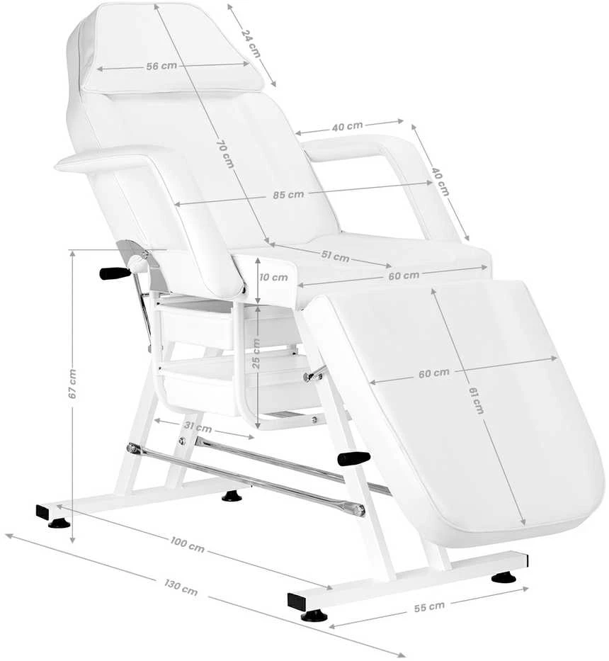 Activeshop Kosmetologinis krėslas SILLON MODEL Baltas
