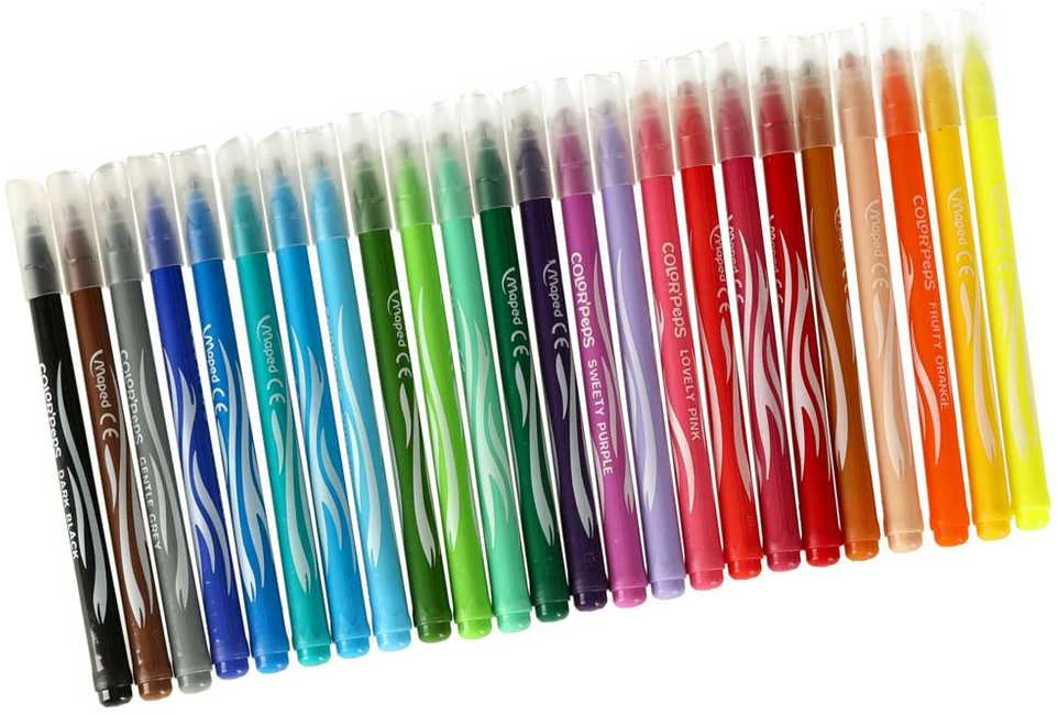 Maped CREATIV Blow Pen Art pučiamųjų flomasterių rinkinys, 24 spalvų