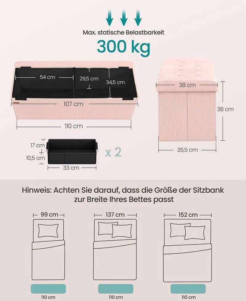 Songmics Pufas, 110 cm